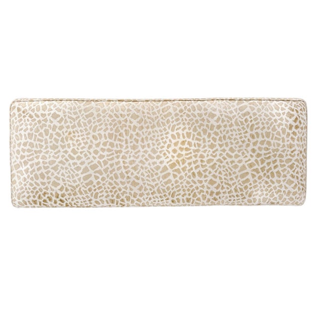 Late 20th Century Late 20th Century Large Spanish Revival Style Bench in Antelope Print With Nailhead Trim For Sale - Image 5 of 12