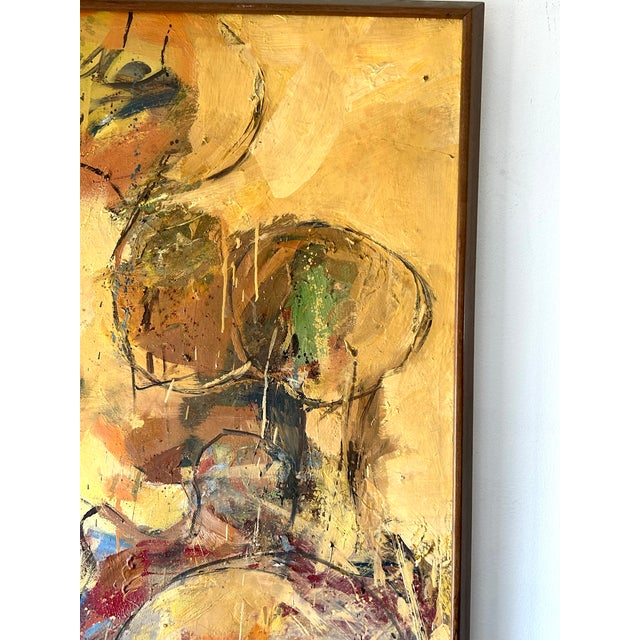 Paint Mid-Century West Coast Abstract Expressionist Painting by Selma Moskowitz (1928–2018) For Sale - Image 7 of 17
