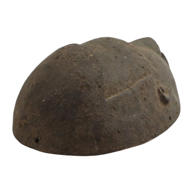 Wood Vintage African Ceremonial Tribal Art Wooden Mask For Sale - Image 7 of 12
