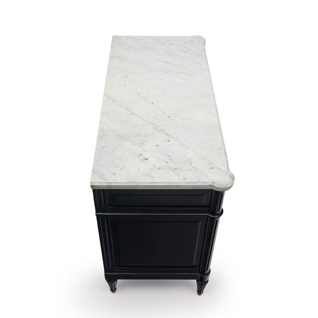 Black Louis XVI Style Ebonized Chest For Sale - Image 8 of 9