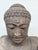 Stone Indonesian Hand Carved Lava Stone Buddha Bust For Sale - Image 7 of 12