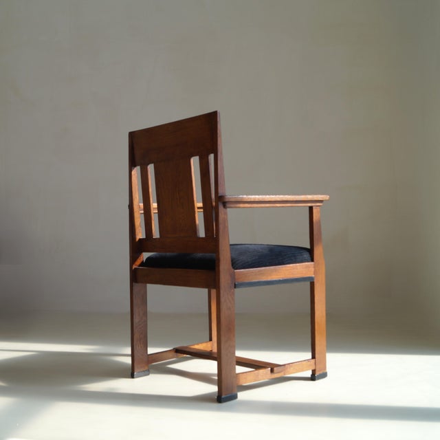 1920s Dutch Art Deco The Hague School Armchair by Jan Brunott, 1920s For Sale - Image 5 of 15