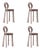 Mary Bar Chairs by Ottiu, Set of 4 For Sale