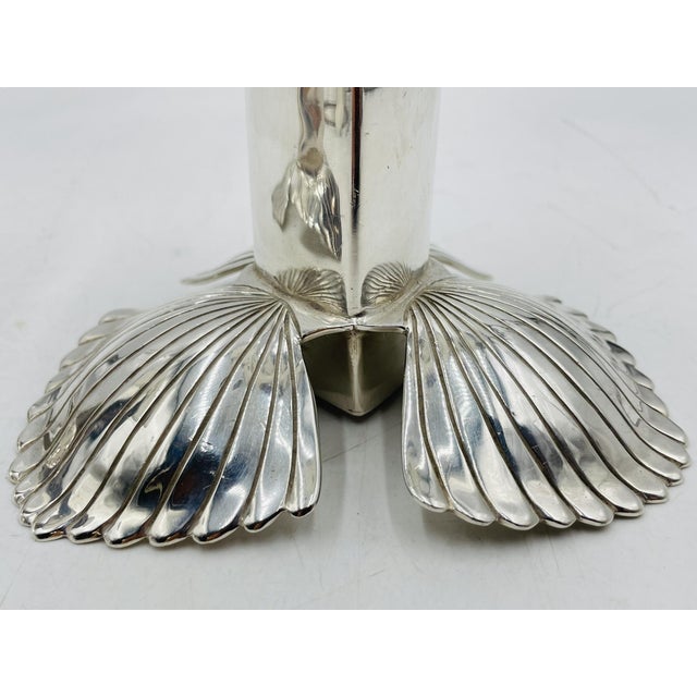 1980s Pair of Silver Plated Candle Holders by Emilia Castillo, Mexican Modernism For Sale - Image 13 of 15
