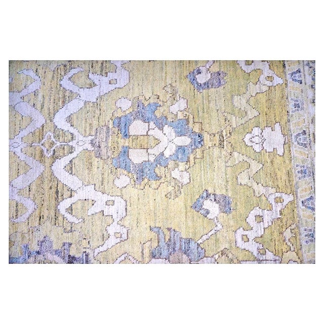 21st Century Turkish Oushak Wool 9x13 Gold, Ivory & Gray Handmade Area Rug #1144134 For Sale - Image 9 of 11
