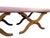 Pink Vintage Dorothy Draper Espana Pink Velvet Bench With Curule Legs For Sale - Image 8 of 15