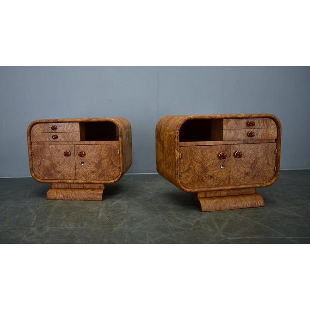 Art Deco Bedside Tables, Former Czechoslovakia, 1930s, Set of 2 For Sale - Image 13 of 18