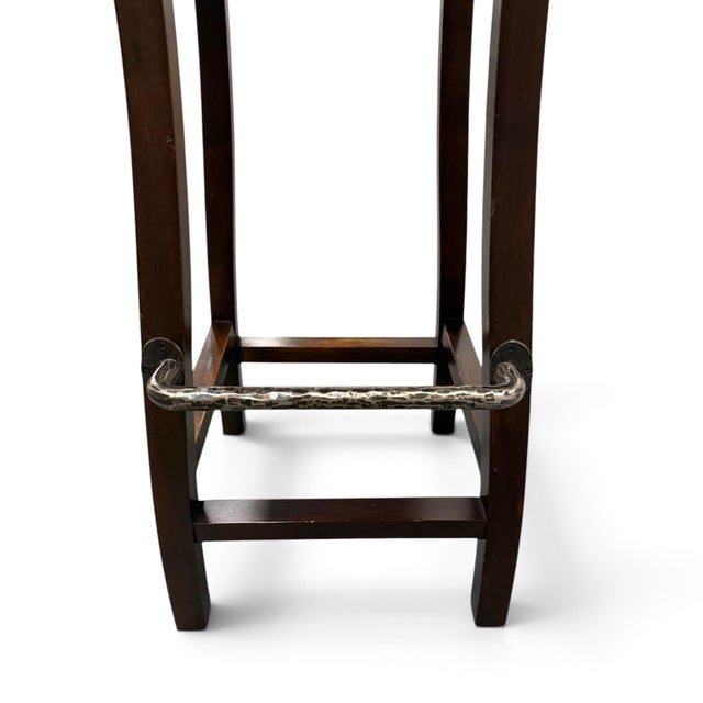 Brown Martin Pierce English Hedgerow Swivel Bar Counter Stools- A Set of 4 For Sale - Image 8 of 9