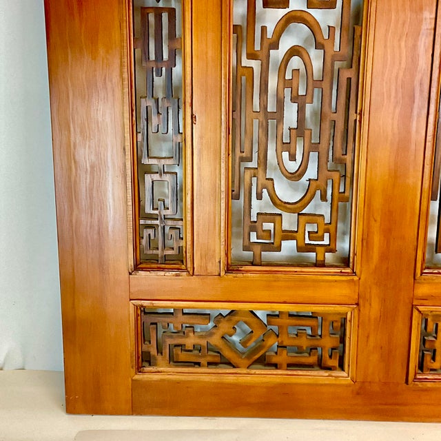 Chinoiserie 1970s Vintage Chinoiserie Arts & Crafts Wooden Asian Wall Panel Sculpture For Sale - Image 3 of 12