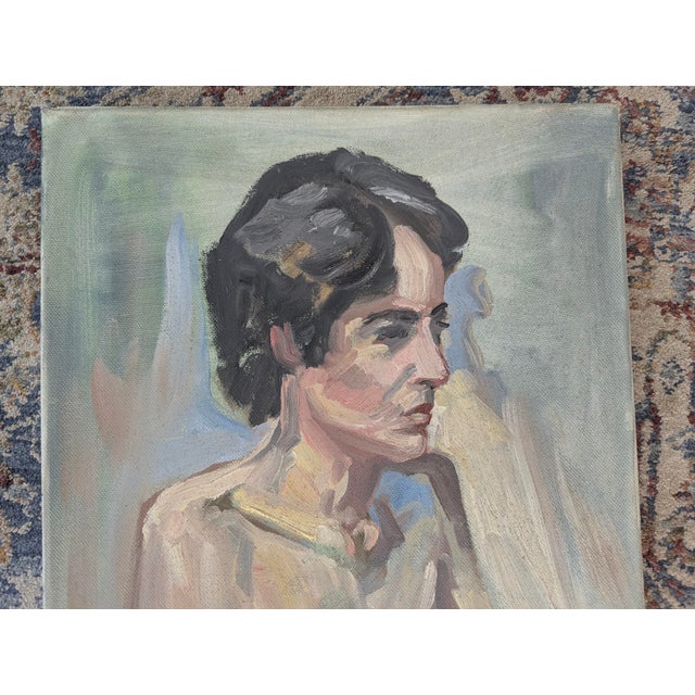 Vintage Original Impressionist Nude Painting on Canvas For Sale - Image 10 of 14