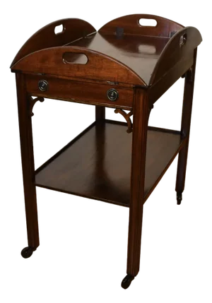1920 Antique Sahon Ny. English Chippendale Mahogany Butler / Server Table