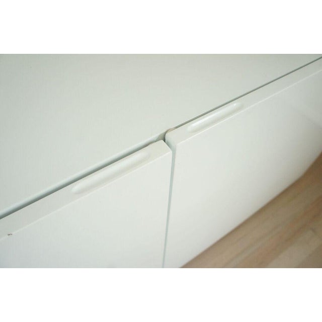 White Lacquer Finish Media Console Chairish