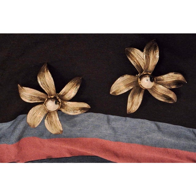 Mid-Century Organically-Shaped Brass Wall or Ceiling Lights, 1970s, Set of 2 For Sale - Image 12 of 12