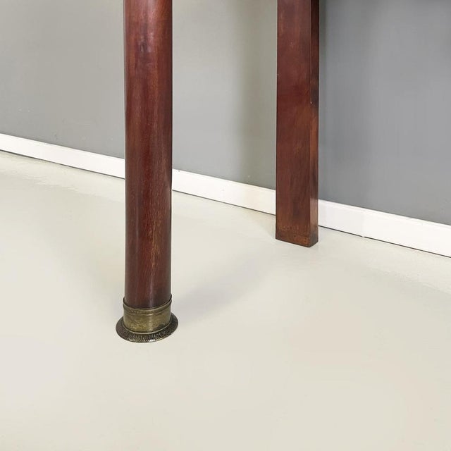 Empire Italian Console Table in Black Marble and Walnut Wood, 1820s For Sale - Image 12 of 14