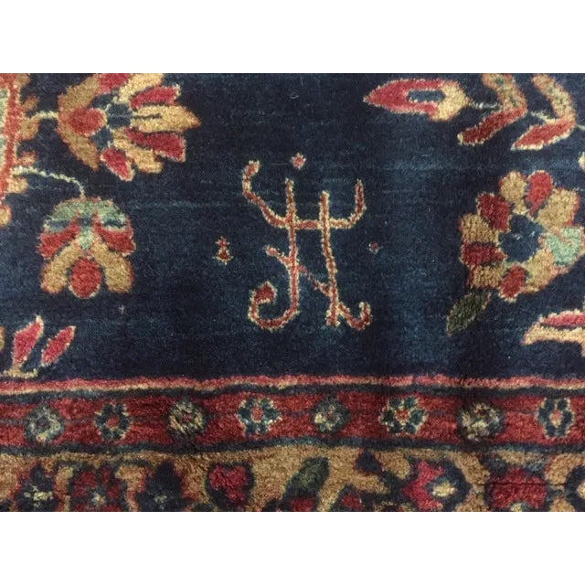 Textile 1920's Antique Sarouk Mohajeran Signed Palace Rug, 13'7" X 24'3" For Sale - Image 7 of 11