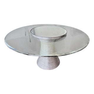 Katoucha 60" Round Table With Lazy Susan - Bronze, Baker Furniture For Sale