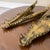 Vintage Crocodiles Brass Bust Sculpture For Sale - Image 9 of 11