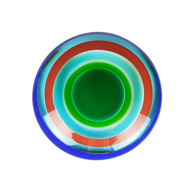 1990s Vintage Murano Glass Plate by Berit Johansson for Salviati, 1991 For Sale - Image 5 of 12