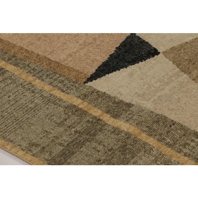 2010s Rug & Kilim's Contemporary Abstract Rug in Beige-Brown and Dusty Pink Tones For Sale - Image 5 of 8