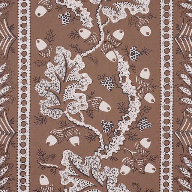 Contemporary SAMPLE - Schumacher Richmond House Wallpaper In Mocha For Sale - Image 3 of 6