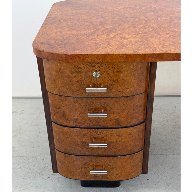 Brown Art Deco Model H-178 Writing Desk by Jindřich Halabala from Up Závody, 1930s For Sale - Image 8 of 18