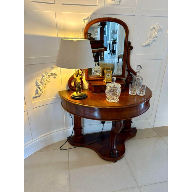 Antique Victorian Mahogany Dressing Table, 1860s For Sale - Image 3 of 13