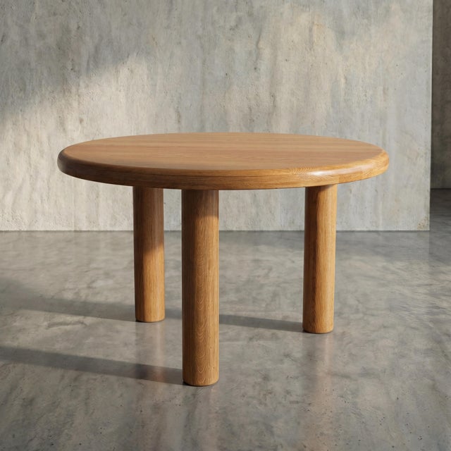 1970s Spanish Solid Oak Brutalist Dining Table, 1970s For Sale - Image 5 of 10