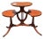 Antique Mahogany Mersman 3 Tier Stand or Tea Table With Claw Feet 1930s Era For Sale