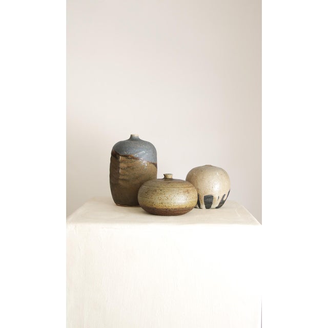 Minimalism Vintage Studio Pottery Vase For Sale - Image 3 of 4