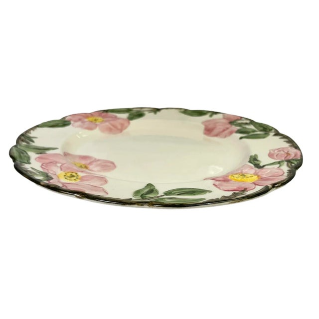 Add a nice touch of vintage dinnerware to your table with this beautiful set of two Franciscan Desert Rose pattern...