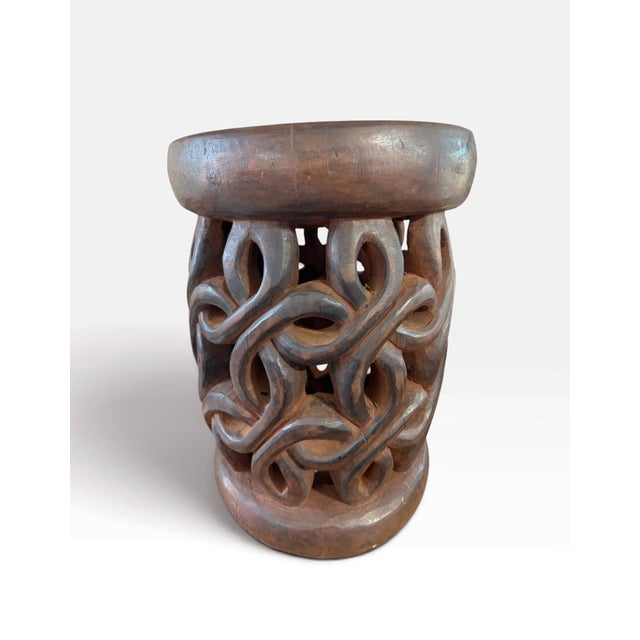 Vintage Tribal Nobility Bamileke Stool/Table Cameroon 16" H For Sale - Image 4 of 8