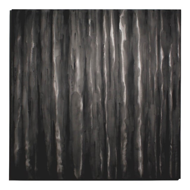 Karina Savonenko, Vertical Organic Lines in Black and White, 2026, Cotton & Acrylic & Pine, Framed For Sale