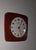 Vintage Wall Clock with Red Ceramic Case by Dugena, 1970s, in Very Good conditions. Designed 1970 to 1979 This piece has...