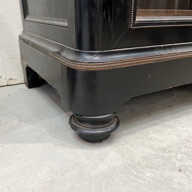 1870s French Cabinet With Brass Inlay For Sale - Image 11 of 12