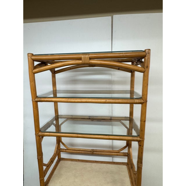 Late 20th Century Organic Modern Bamboo Etagere For Sale - Image 5 of 13