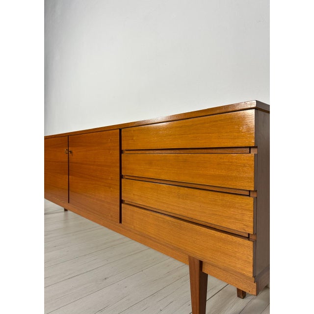 Large Mid-Century Minimalistic Teak Sideboard, 1960s For Sale - Image 6 of 15