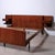 Double bed frame, original design and production from the 1950s, Wooden frame with elegant, clean lines, two integrated,...