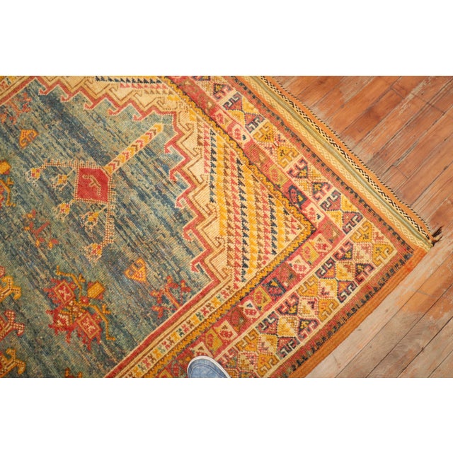 Amber Vintage Zabihi Collection Moroccan Blue Rug - 4'5" x 6'1" For Sale - Image 8 of 10