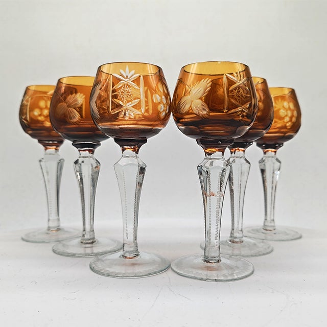 Liquor Glasses in Crystal attributed to Nachtmann, 1960s, Germany, Set of 6 For Sale - Image 11 of 11