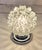 Vintage Table Lamp with Relief Glass Shade in Chrome-Plated Metal Mount, 1970s For Sale - Image 3 of 7