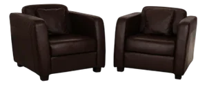 Set of Leather Armchairs from Machalke