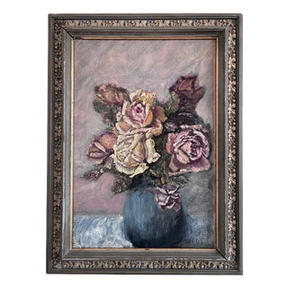 Still Life Composition, 1960s, Oil Painting on Canvas, Framed For Sale