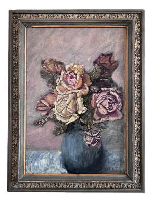 Still Life Composition, 1960s, Oil Painting on Canvas, Framed