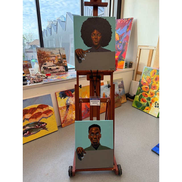 The Silent Guarde, 2, Acrylic Painting by Emmanuel Akolo. (2026) For Sale - Image 4 of 12
