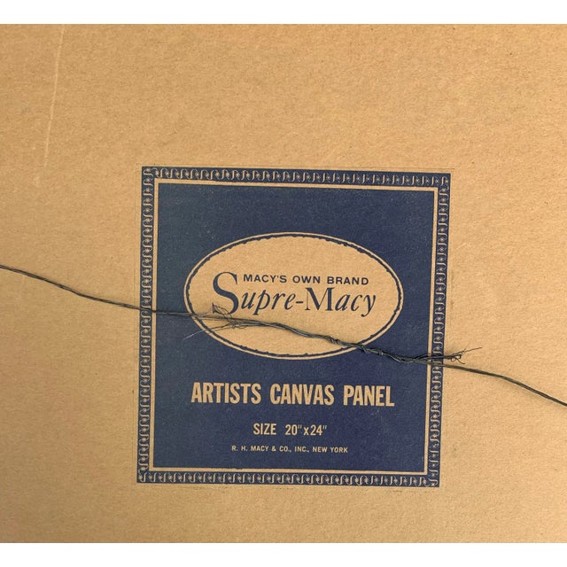 Vintage Original Oil Painting of a Street Scene With Black Dog For Sale In Philadelphia - Image 6 of 7