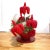 Vintage 1960's Era Red and White Plastic Floral Lamp For Sale - Image 10 of 10