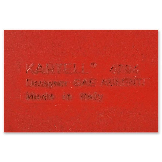 Red Plastic Armchairs by Gae Aulenti for Kartell, Set of 3 For Sale - Image 9 of 11