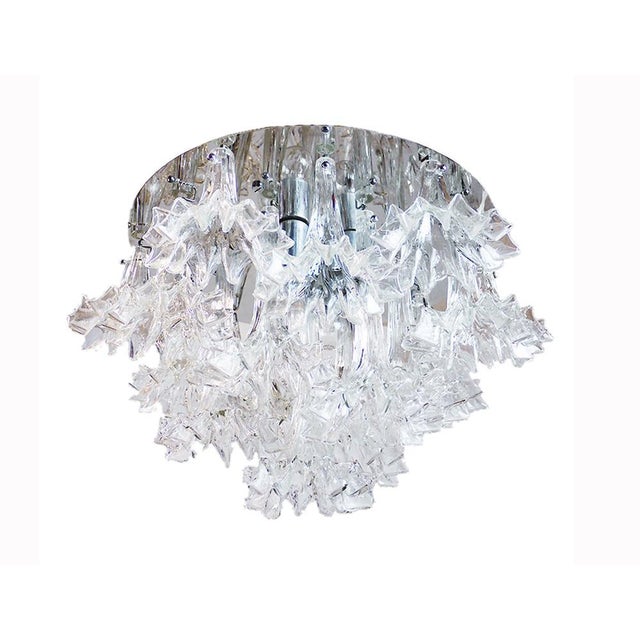 Large Arethusa Flush Mount in Murano Glass from Barovier & Toso, 1960s For Sale - Image 11 of 11