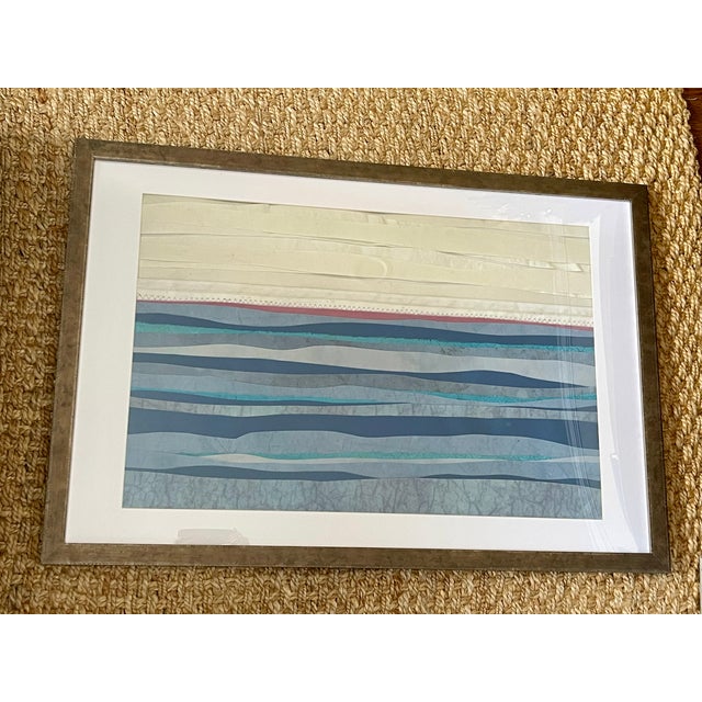 Contemporary Semi-Abstract​ Mixed Media Nautical Sailcloth Landscape​ - By JJ-Hogan | a Refuge for Ourselves, Framed For Sale In Baltimore - Image 6 of 8