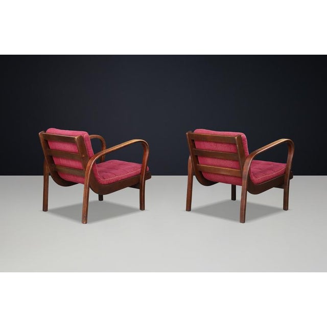 Wood Inka Lounge Chairs by Karel Koželka & Antonín Kropáček, Prague, 1944, Set of 2 For Sale - Image 7 of 18